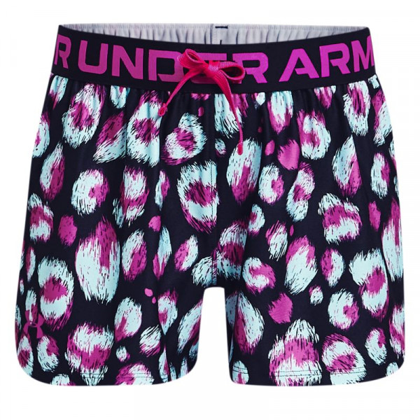 Djevojke kratke hlače Under Armour Play Up Printed Shorts - black/breeze/meteor pink