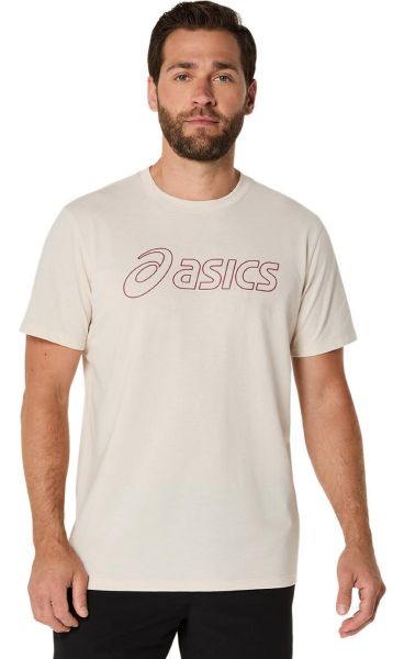 Męski t-shirt Asics Logo Short Sleeve - Beżowy