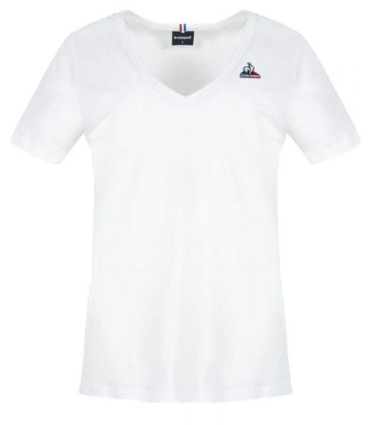 Tenisa T-krekls sievietēm Le Coq Sportif ESS Tee SS Col V No.1 W - new optical white