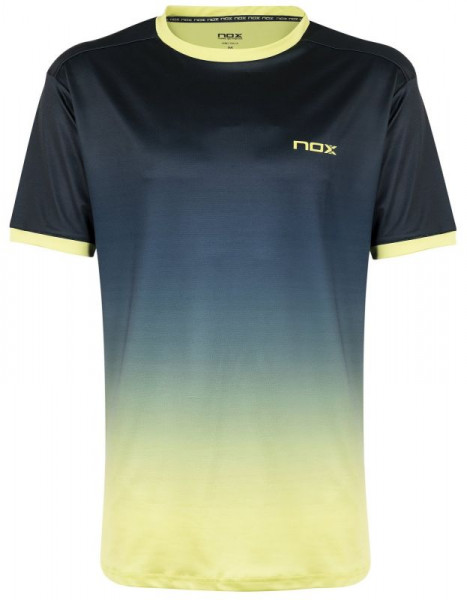 Herren Tennis-T-Shirt NOX Camiseta Hombre Pro Degrade M - azul/lima