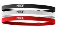 Fascia per la testa Nike Elastic Headbands 2.0 3P - black/white/university red