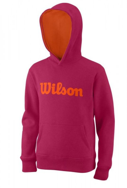 Dječački sportski pulover Wilson Y Script Cotton PO Hoody - granita