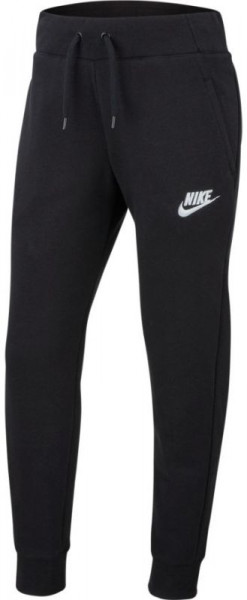Dívčí kalhoty Nike Swoosh PE Pant - black/white