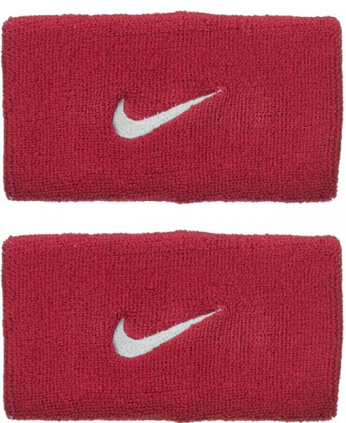  Nike Swoosh Double-Wide Wristbands - red crush/wolf grey