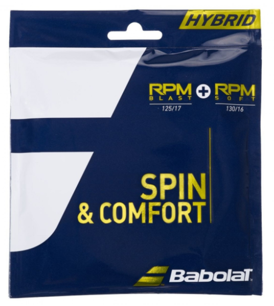 Тенис кордаж Babolat RPM Blast 1.25mm + RPM Soft 1.30mm (12 m) - black/grey