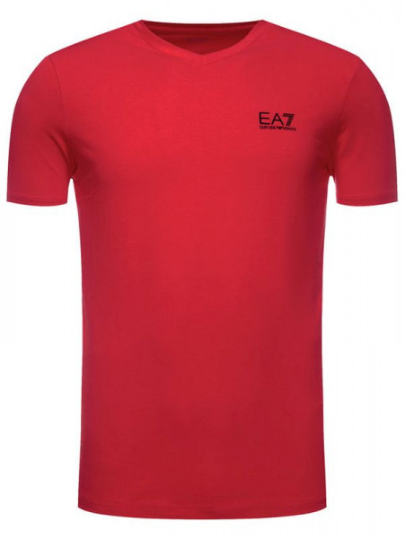 Herren Tennis-T-Shirt EA7 Man Jersey T-Shirt - racing red