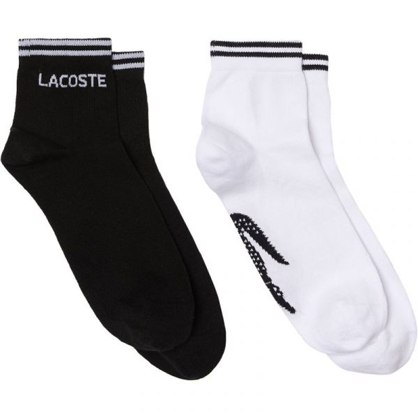 Calcetines de tenis  Lacoste SPORT Low Cotton Sock 2P - black/white
