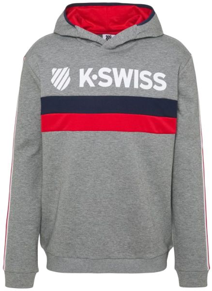 Herren Tennissweatshirt K-Swiss Heritage Sport Hooded Sweat - ox melange
