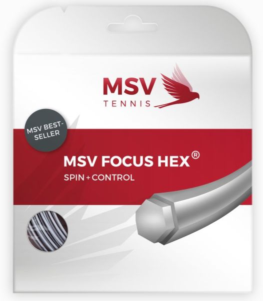 Тенис кордаж MSV Focus Hex (12 m) - silver