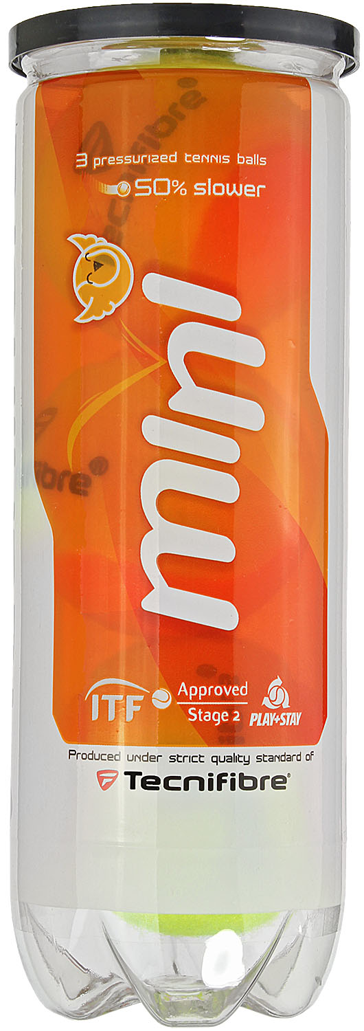 Palline Da Tennis In Schiuma Per Bambini - Tecnifibre MY Ball - Confezione Da 3 - 75% Più Lente