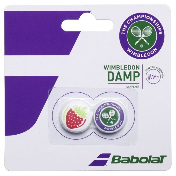 Vibration dampener Babolat Wimbledon Dampener 2P - strawberry/wimbledon logo