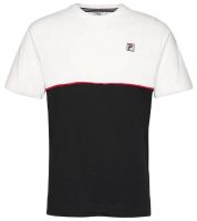 Herren Tennis-T-Shirt Fila Haverd Tee Men - blanc de blanc/black