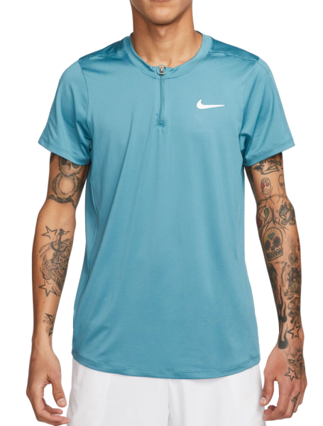 Herren Tennispoloshirt Nike Court Dri-Fit Advantage Polo - mineral teal/white