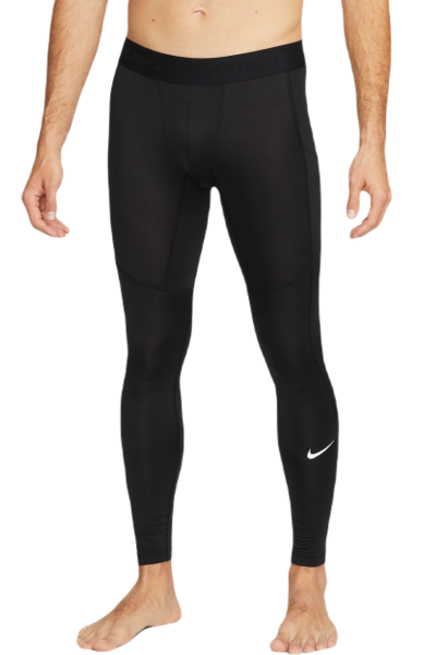 Men's trousers Nike Pro Dri-Fit Tight - black/white
