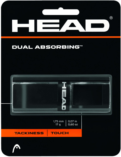 Tennis Basisgriffbänder Head Dual Absorbing black 1P