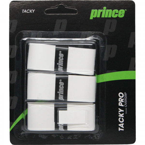 Tenisa overgripu Prince Tacky Pro 3P - white