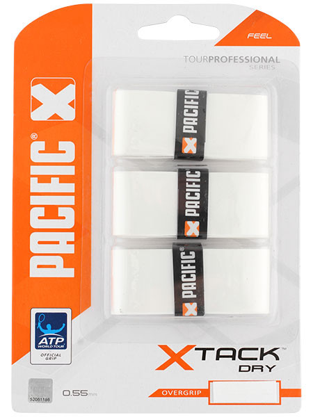 Owijki tenisowe Pacific XTack Dry white 3P