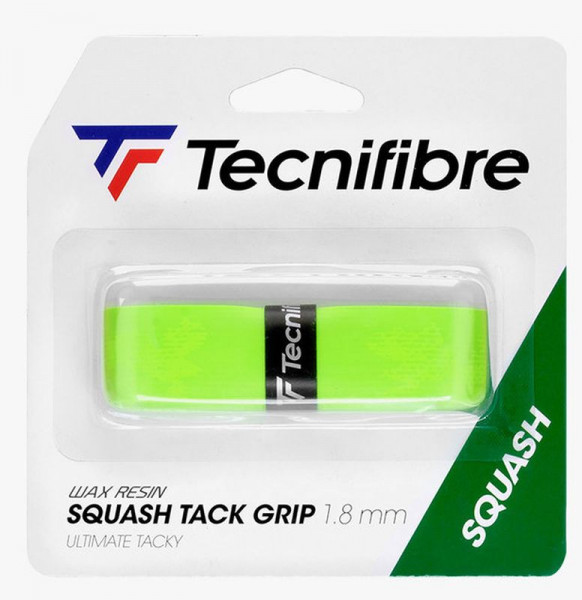 Squash Basisgriffbänder Tecnifibre Squash Tacky Grip 1p - green