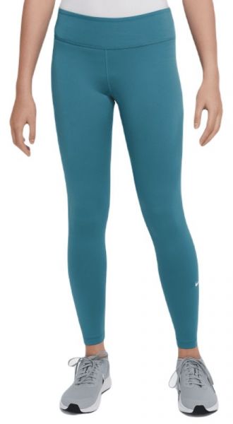 Dievčenské nohavice Nike Dri-Fit One Legging - mineral teal/white