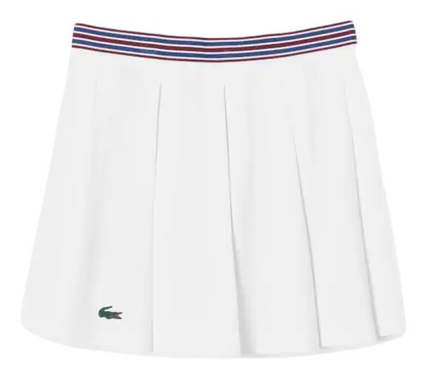 Tenisa svārki sievietēm Lacoste Piqué Sport Skirt with Built-In Shorts - white