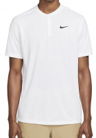 Polo da tennis da uomo Nike Men's Court Dri-Fit Blade Solid Polo - white/black