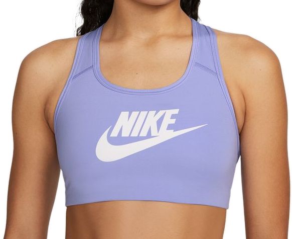 Podprsenky Nike Medium-Support Graphic Sports Bra - light thistle/white
