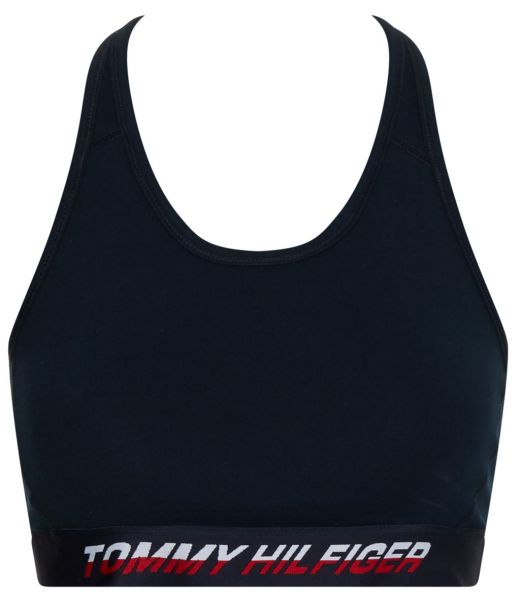 Γυναικεία Μπουστάκι Tommy Hilfiger Mid Intensity Tape Racer Bra - desert sky split logo tape