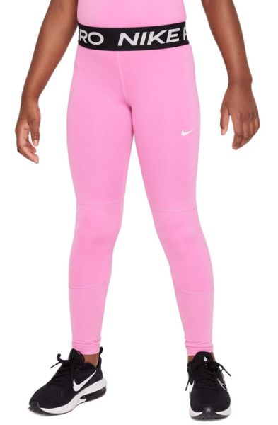 Spodnie dziewczęce Nike Pro G Tight - playful pink/black/white
