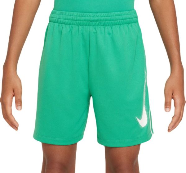 Jungen Shorts Nike Boys Dri-Fit Multi+ Graphic Training Shorts - Grün, Weiß