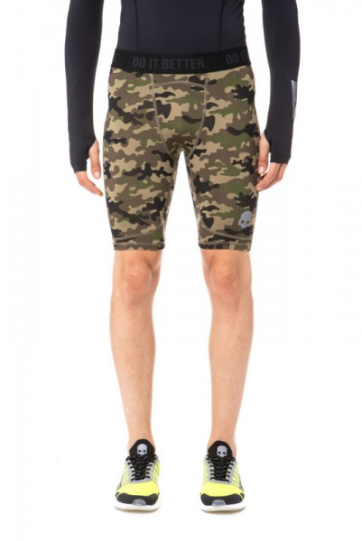 Pánske kompresné oblečenie Hydrogen Printed Second Skin Shorts Man - camouflage