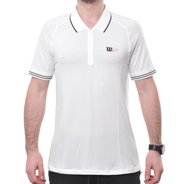 Pánské tenisové polo tričko Wilson Series Seamless Polo - bright white