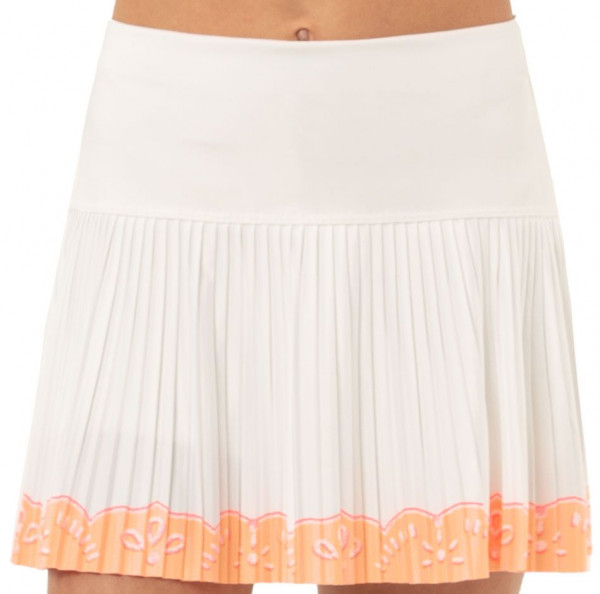 Girls' skirt Lucky in Love Girls Eyelet Go Border Pleated Skirt - white/orange frost