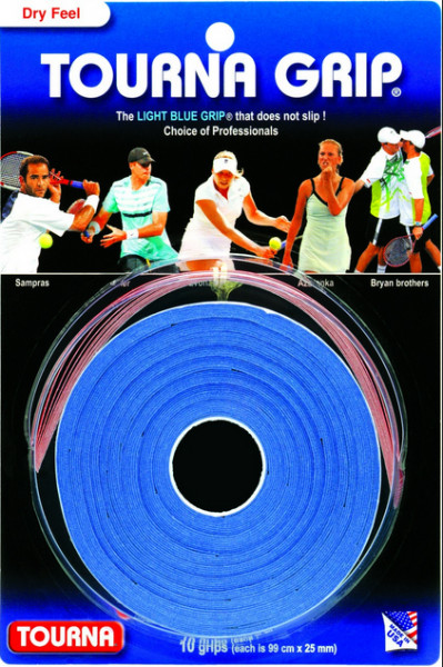 Owijki tenisowe Tourna Grip Dry Feel 10P - blue