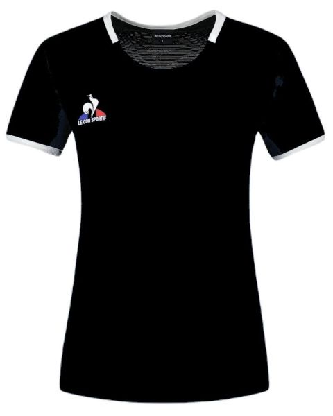 Marškinėliai moterims Le Coq Sportif Tennis T-Shirt Short Sleeve N°2 W - Juodas
