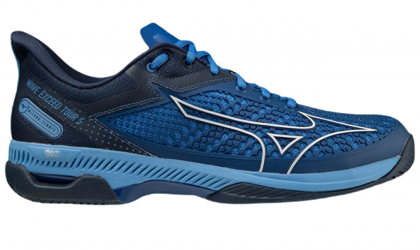 Chaussures de tennis pour hommes Mizuno Wave Exceed Tour 5 CC - true blue/white/dress blue
