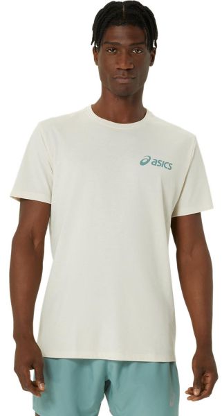 Teniso marškinėliai vyrams Asics Chest Logo Short Sleeve - Smėlio