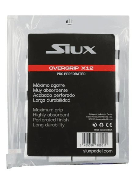  Siux Pro Perforated Overgrips 12P - white