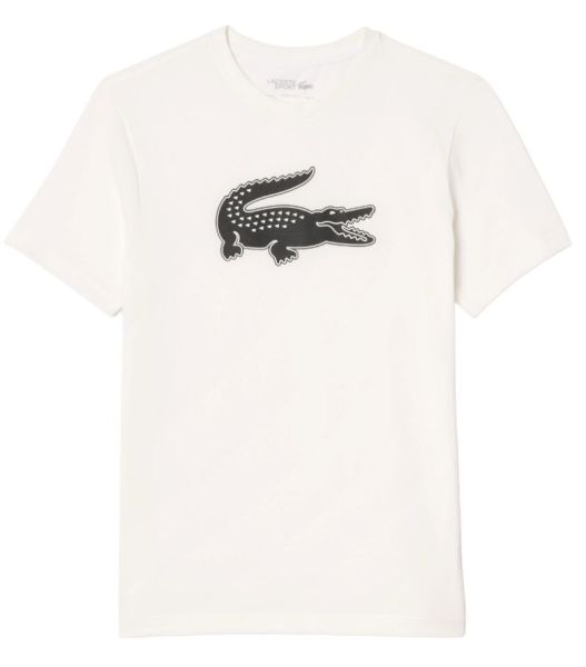 Camiseta para hombre Lacoste SPORT 3D Print Crocodile Breathable Jersey T-shirt - white