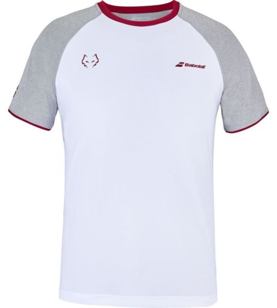 Camiseta para hombre Babolat Crew Neck T-Shirt Lebron - white/white