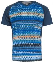 Teniso marškinėliai vyrams Head Topspin T-Shirt - dark blue/print