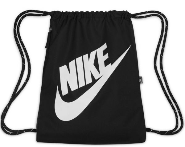 Plecak tenisowy Nike Heritage Drawstring - black/black/white
