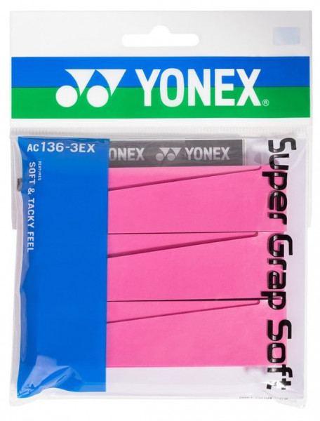 Grips de tennis Yonex Super Grap Soft 3P - pink