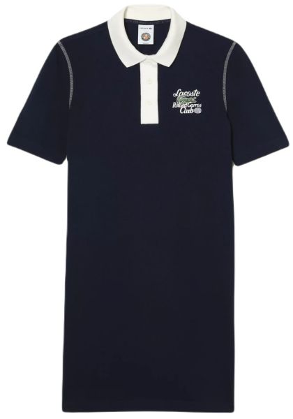 Dámske šaty Lacoste Sport Roland Garros Edition Pique Dress - navy blue/white