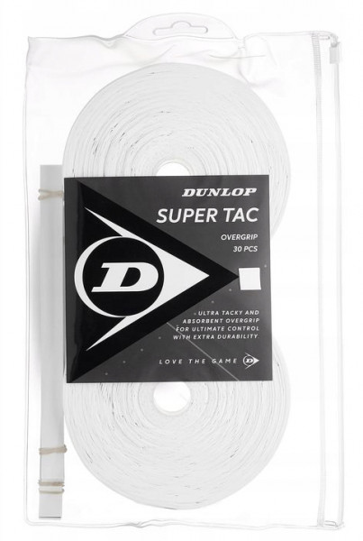 Owijki tenisowe Dunlop Super Tac 30P - white