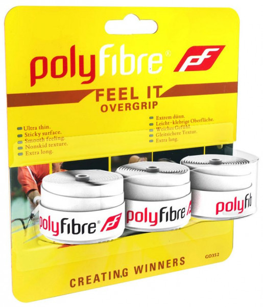 Overgrip Polyfibre Feel It Overgrip 3P - white