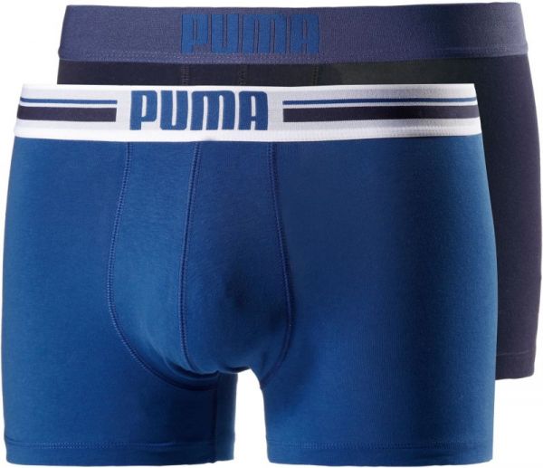 Bokserice Puma Placed Logo Boxer 2P - denim