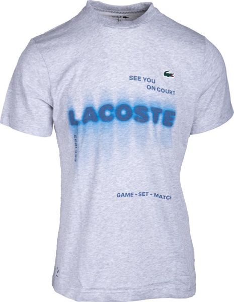 T-shirt pour hommes Lacoste x Daniil Medvedev T-Shirt - Gris