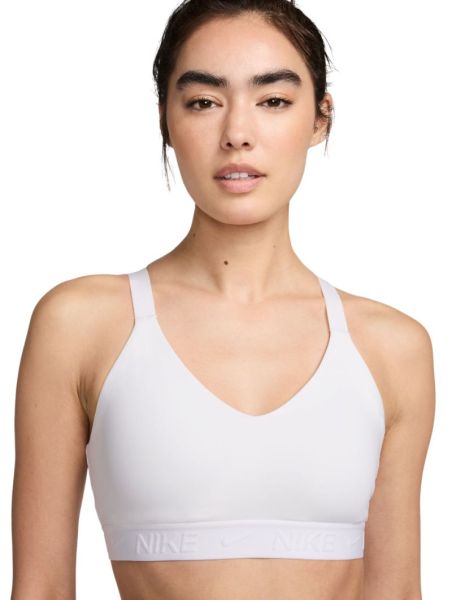 Women's bra Nike Indy Medium Support Padded Adjustable Sports Bra - white/stone mauve
