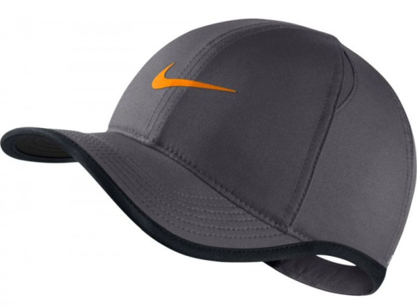  Nike Youth Aerobill Feather Light Cap - dark grey/black/orange peel