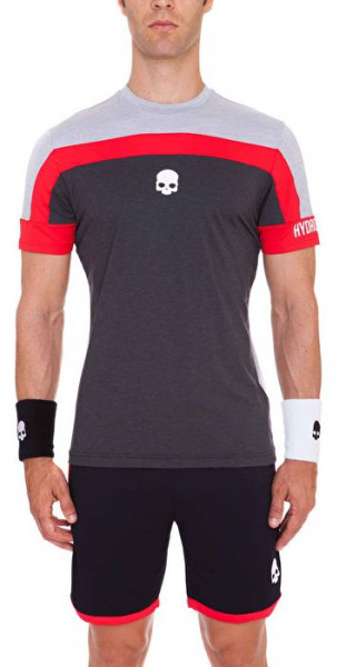 Męski T-Shirt Hydrogen Tech Skull T-Shirt - grey melange/black